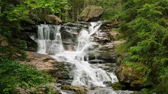 Riesloch Falls in Bavarian Forest