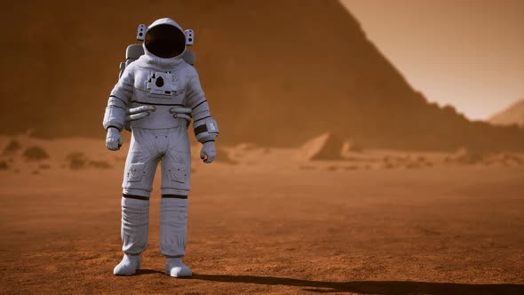 Astronaut Mars Surface