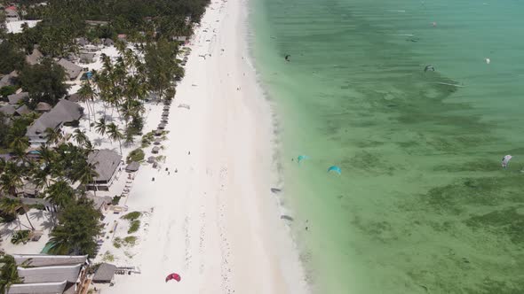 Indian Ocean Near the Coast of Zanzibar Island Tanzania Slow Motion