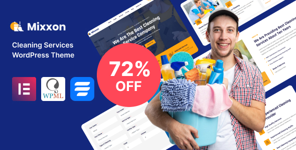 Mixxon - Cleaning Services WordPress Theme