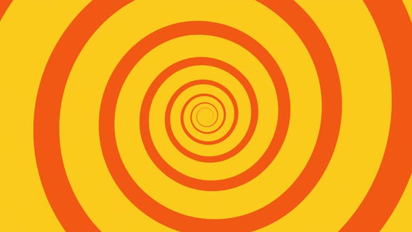 Pop Art Radial Tunnel Orange Background