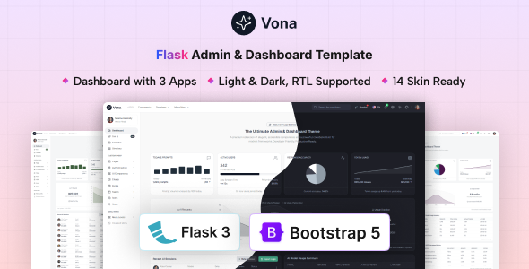 Vona - Flask 3 Admin & Dashboard Template