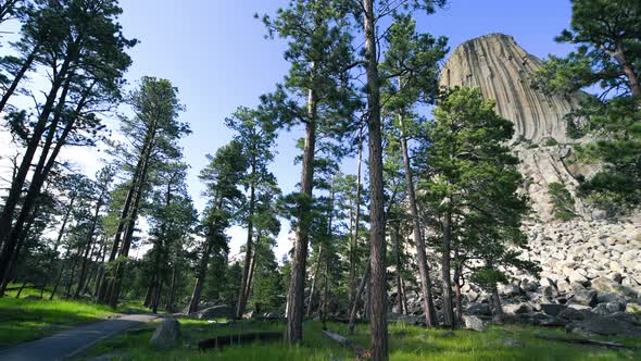 Amazing Panoramic View of Devils Tower in Summer Season