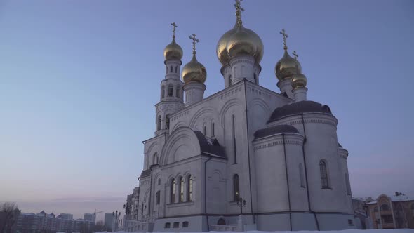 Temple In Abakan at Sunset