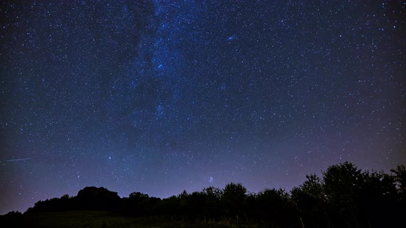 Timelapse of Night Sky with Stars