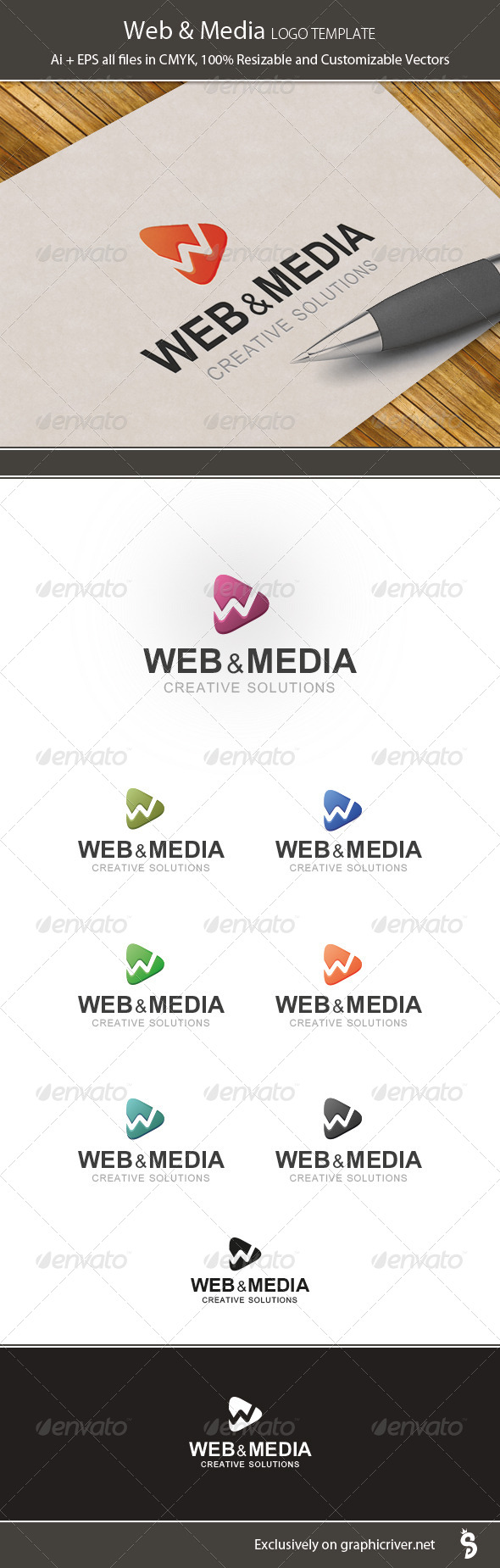 Web & Media Logo Template