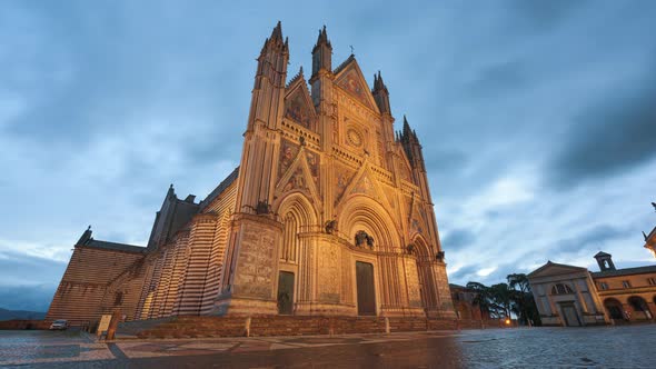 Orvieto Cathedral, Italy in the Morning