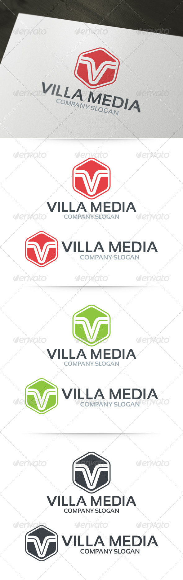 Villa Media - Letter V Logo