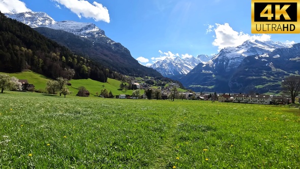 Swiss Alps And Nature Landscape Time Lapse