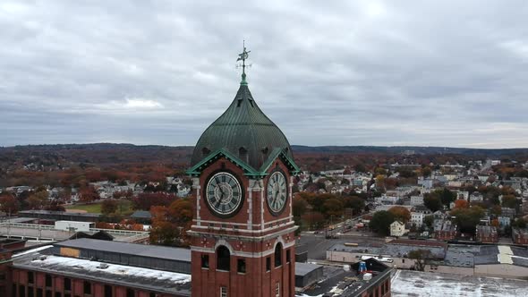 Ayer Mill Clock Tower Is The Largest Mill Clock In The World Situated In Lawrence, Massachusetts, US