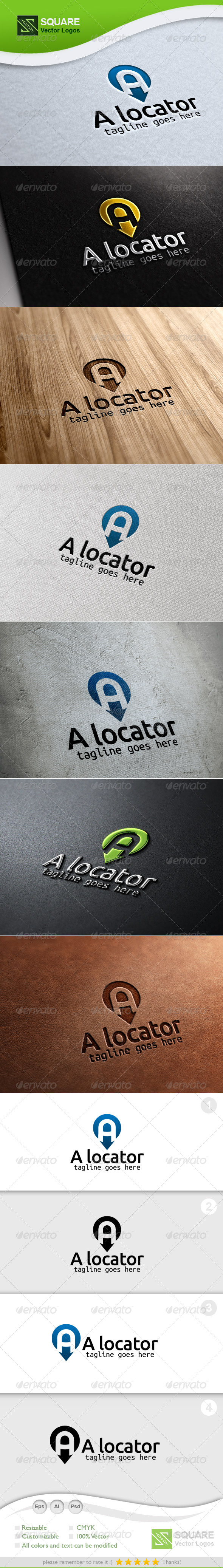 A Letter Locator Vector Logo Template