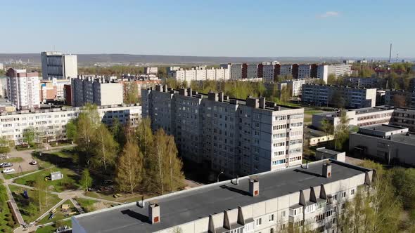 Russia, Chuvashia Republic, Novocheboksarsk City, Aerial View, Panorama, Drone