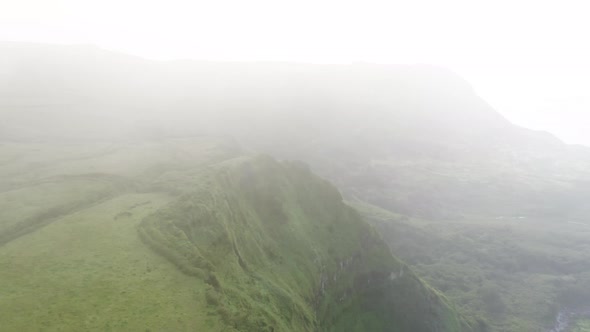 Cloudy Weather in Valley Poco Ribeira Do Ferreiro Alagoinha Flores Island