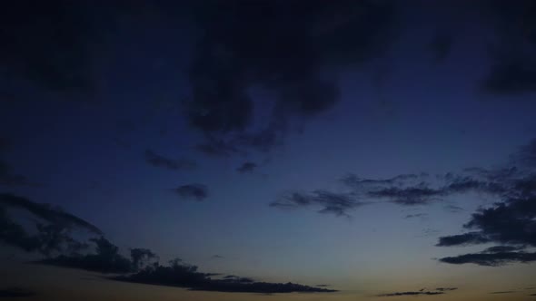 Timelapse with Dramatic Red Sunset on Cloudy Sky