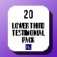 20 Animated Testimonial Lower Third 02 - VideoHive Item for Sale