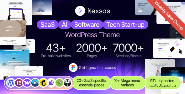 Nexsas | SaaS & AI Startup WordPress Theme