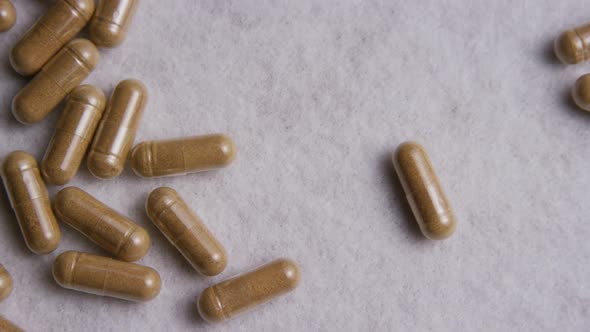 Rotating stock footage shot of vitamins and pills - VITAMINS 0026