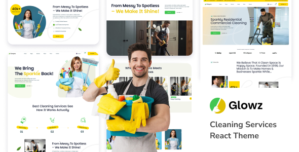 Glowz - Cleaning Services React Template