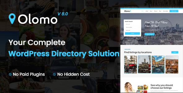 Olomo – Directory & Listing WordPress Theme