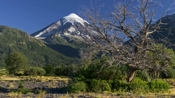 Lanin Volcano in Lanin National Park, Patagonia, Argentina Near the Chilean Border