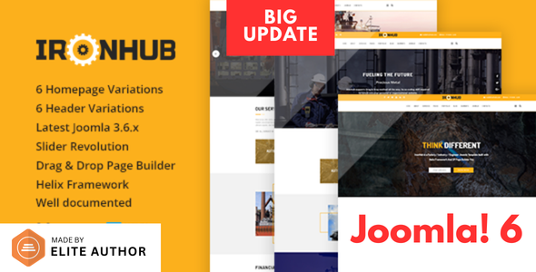 IronHub - Industrial / Factory / Engineering Joomla Template