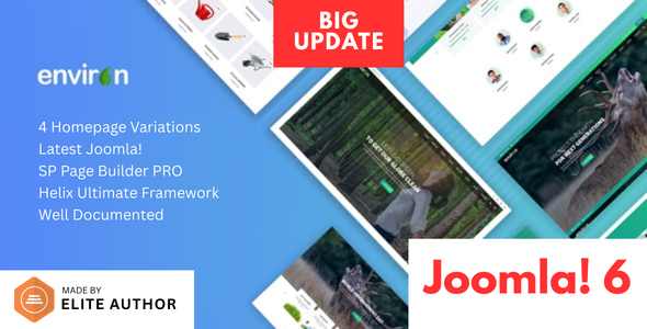 Environ - Non profit and Environment Joomla Template