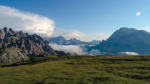 National Nature Park Tre Cime In the Dolomites Alps. Beautiful Nature of Italy