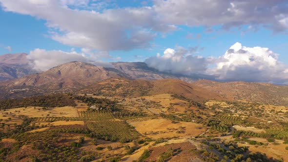 Aerial View of Crete Island Greece