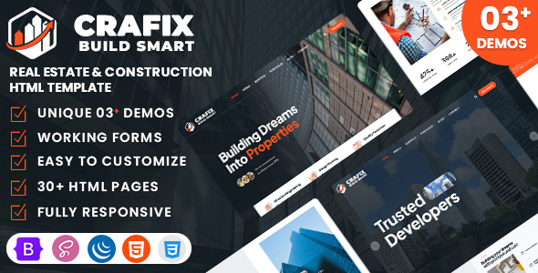 Crafix - Real Estate & Construction HTML Template