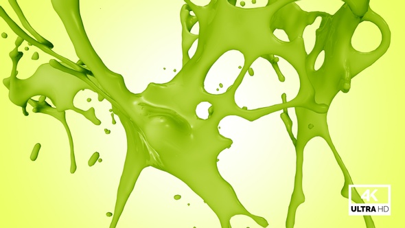 Kiwi Fruit Juice Explosion Splash