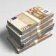 50 Euro Bills Falling On A Stack (FullHD+Alpha) - VideoHive Item for Sale