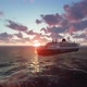 Cruise Ship And Timelapse Sunset Clouds - VideoHive Item for Sale