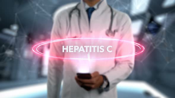 Hepatitis C Male Doctor Hologram Illness Word