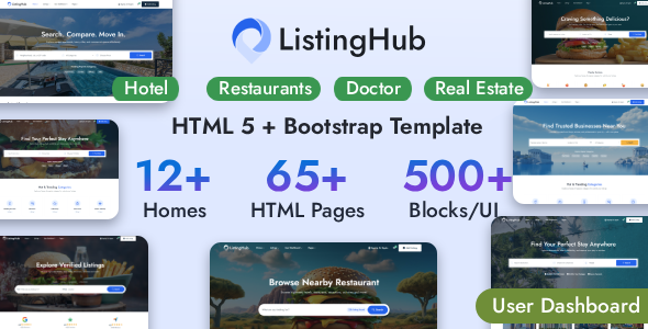 ListingHub – Advanced Multi Directory HTML Template