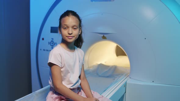 Portrait of Little Girl at Radiology Room