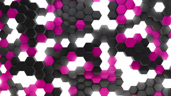 Hexagon Glowing Background 07 - 4K