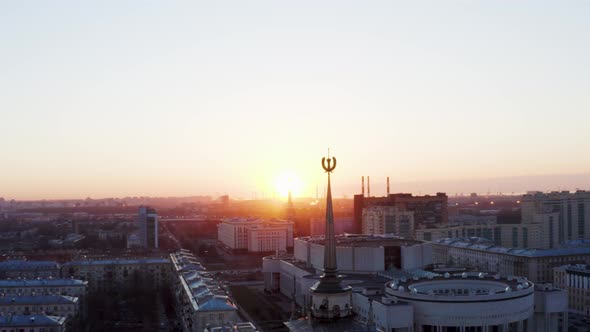 St. Petersburg High-rise Spire and View of Moscow Avenue