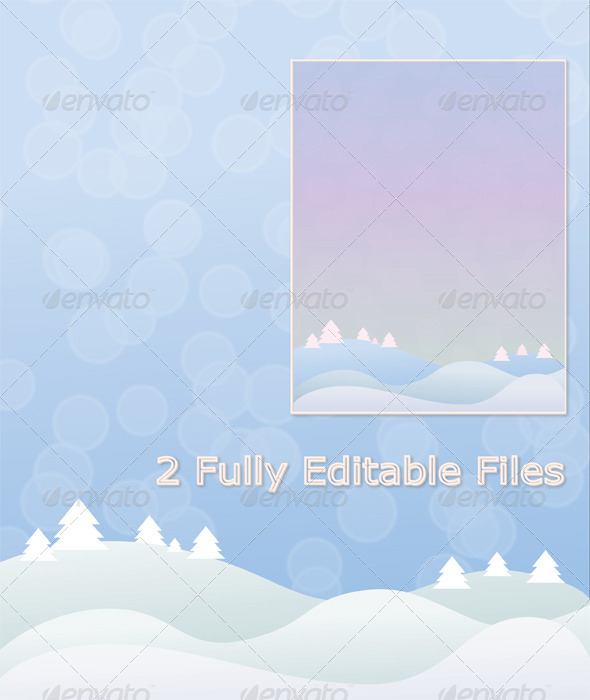 Blue and Purple Winter Background Vector