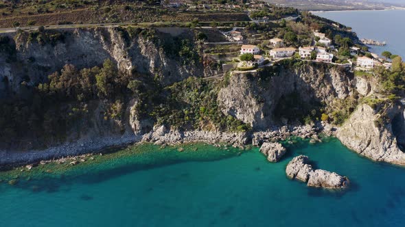 Pietragrande Cliff Near Montauro City Calabria South Italy