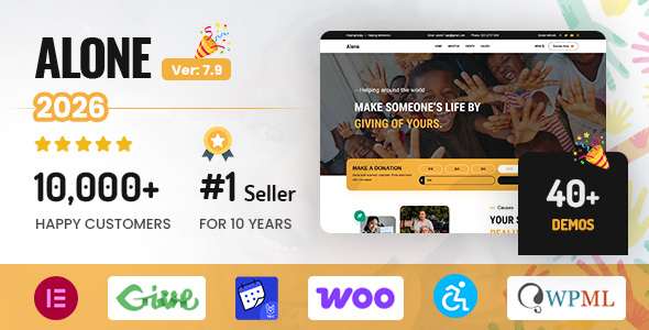 Alone – Charity Multipurpose Non-profit WordPress Theme