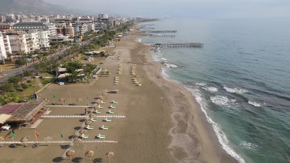 Alanya, Turkey - a Resort Town on the Seashore. Aerial View