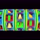 Glossy Multi-Colored Slot Machine Hitting a 77777 Jackpot and Exploding Golden Coins - VideoHive Item for Sale