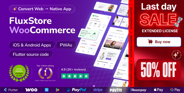 Fluxstore WooCommerce - Flutter E-commerce Full App