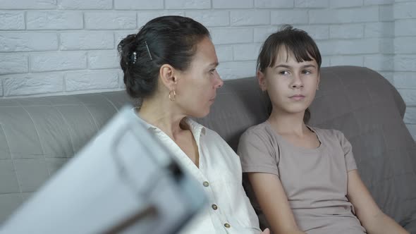 Girl with Telephone at Psychologist