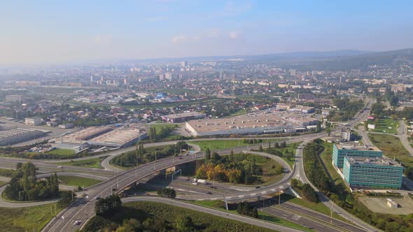 Aerial view of Kosice city in Slovakia