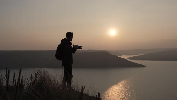 Landscape Photographer on Mountain