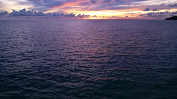 Dark sea water surface, Dynamic shot Aerial view of dark sea surface at Phuket Thailand