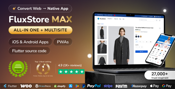 FluxStore MAX - The All-in-One and Multisite E-Commerce Flutter App for Businesses of All Sizes
