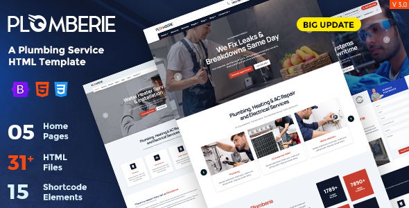 Plomberie | Plumber and Construction HTML Template