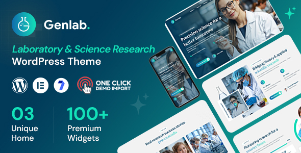 Genlab - Laboratory & Science Research WordPress Theme